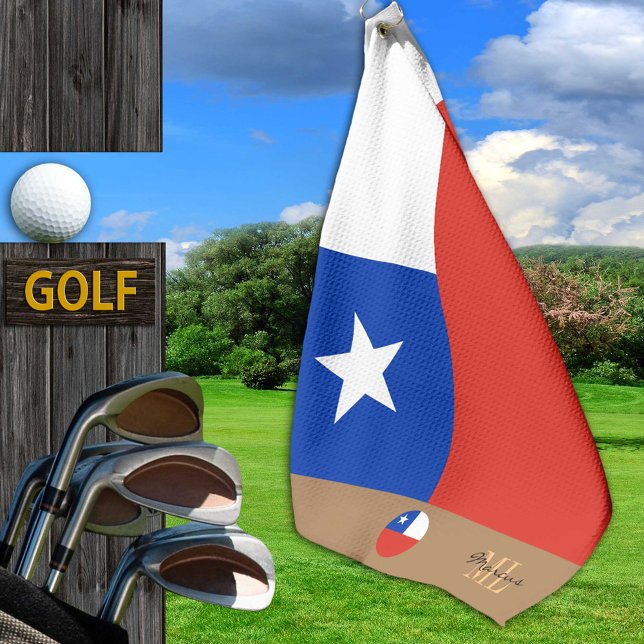 Bandera chilena y toalla de golf en Chile (Subido por el creador)