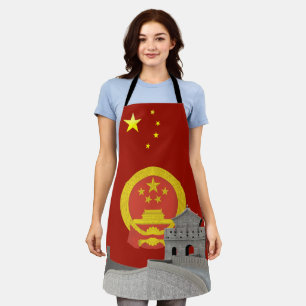 Bandera china, delantal del Emblema Nacional