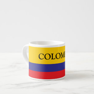 Bandera colombiana taza de café espresso personali