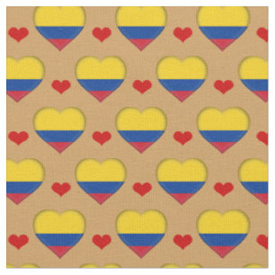 Bandera colombiana Tela del Corazón Rojo/Colombia