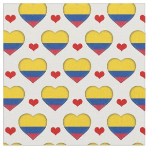 Bandera colombiana Tela del Corazón Rojo/Colombia