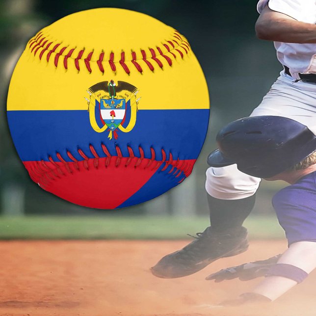 Bandera colombiana y bolas de béisbol / deportes d (Subido por el creador)