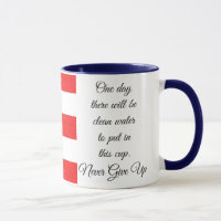 Bandera con las gotas de agua, taza de Puerto Rico