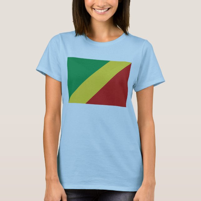 Bandera Congo-Brazzaville x Mapa camiseta (Anverso)