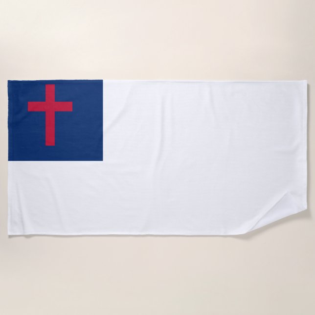 Bandera cristiana Toalla de playa (Anverso)