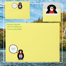 Bandera croata Ms Penguin Personalizada hablando