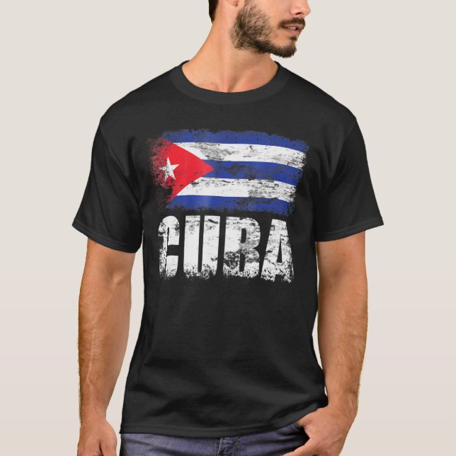 Bandera cubana Tee Camiseta (Anverso)