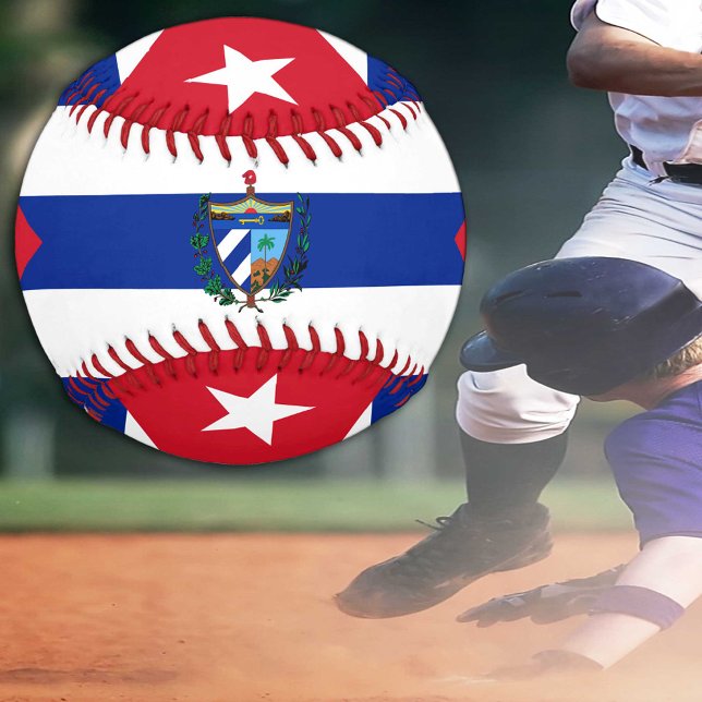 Bandera cubana y bolas de béisbol (Subido por el creador)