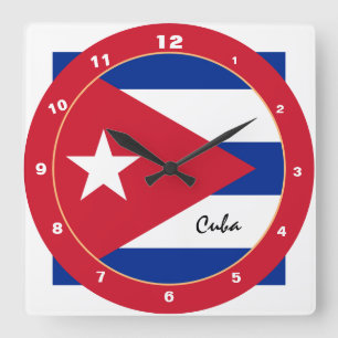 Bandera cubana y reloj de moda y diseño de moda
