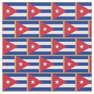 Bandera cubana y tela de moda/deportes