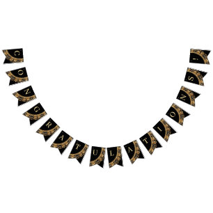 Bandera de adorno dorado ornamentado