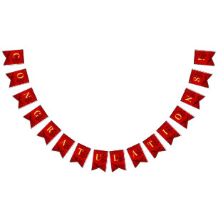 Bandera de agrupamiento del Boda de flor rojo