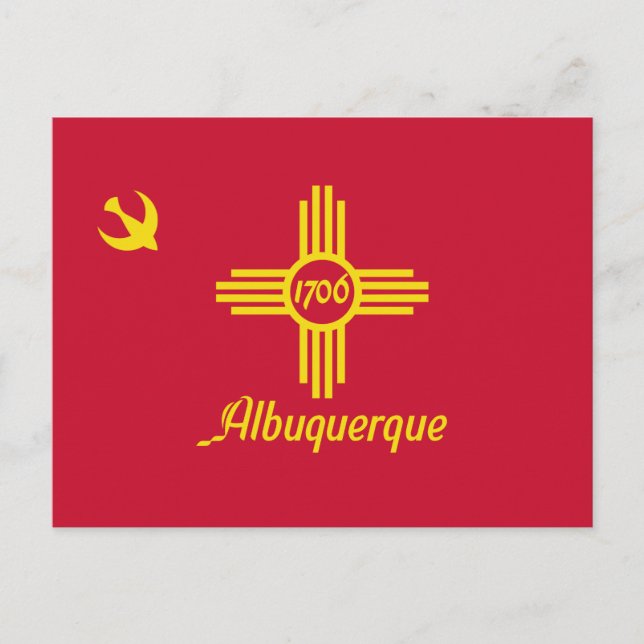 Bandera de Albuquerque, nueva postal de México (Anverso)