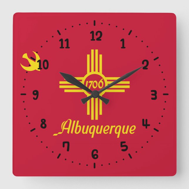 Bandera de Albuquerque, Reloj de la Plaza de Nuevo (Anverso)