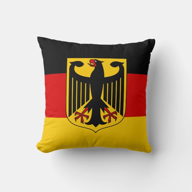 Bandera de Alemania con la almohada del escudo (Anverso)