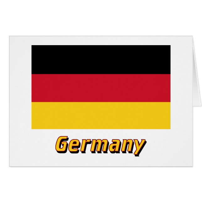 Bandera de Alemania con nombre (Anverso (Horizontal))