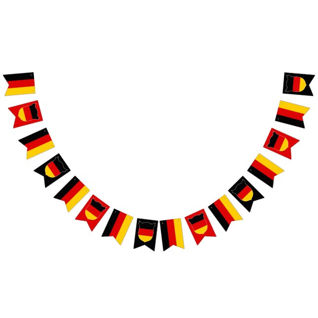 Bandera de Alemania Escutcheon Red Black Gold Patr (Todo)