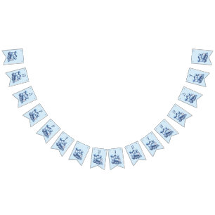 Bandera de amarre del tren azul