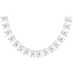 Bandera de amarre floral rosa Rubor