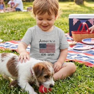 Bandera de América 1776 a 2026 Niños Aniversario 2