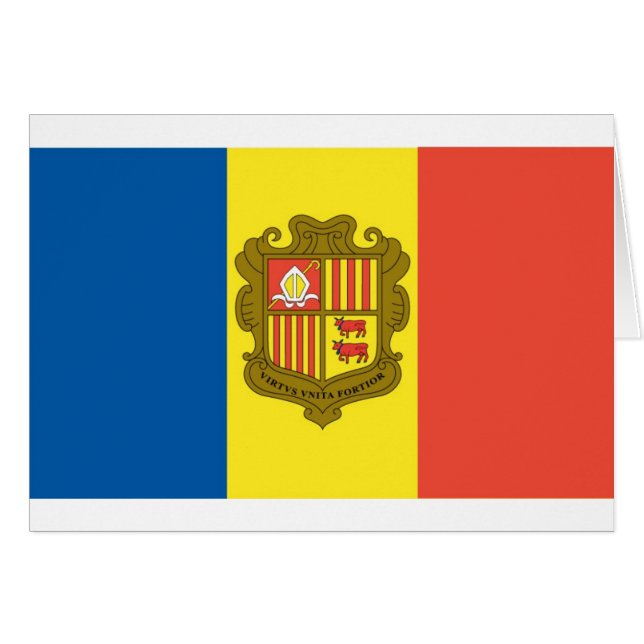 Bandera de Andorra (Anverso (Horizontal))