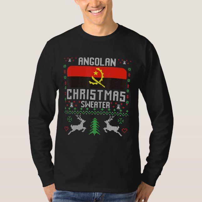 Bandera de Angola Navidades angoleños suéter (Anverso)