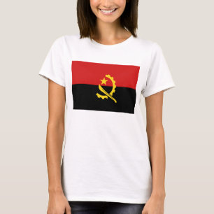 Bandera de Angola x Mapa camiseta