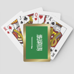 Bandera de Arabia Saudita jugando cartas