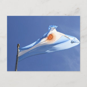 Bandera de Argentina en postal eólica