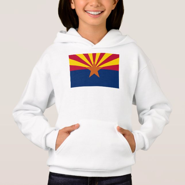 Bandera de Arizona: Estrella Sol Poniente, El Esta (Anverso)