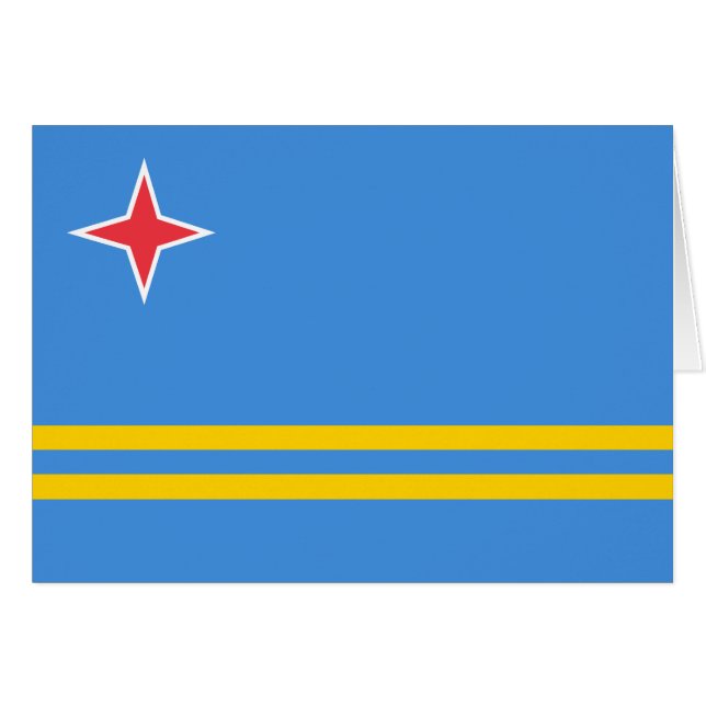 Bandera de Aruba Patriótica (Anverso (Horizontal))