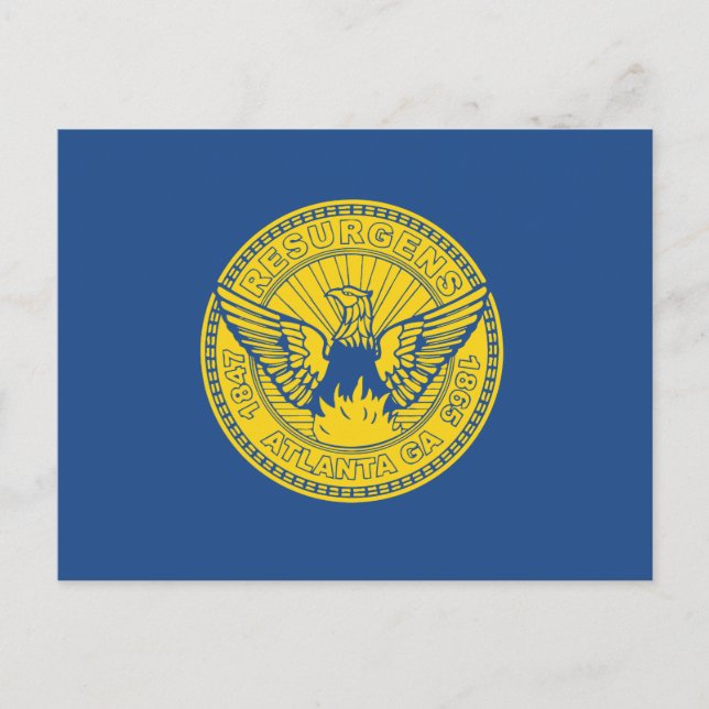 Bandera de Atlanta, postal de Georgia (Anverso)