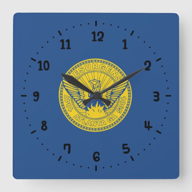 Bandera de Atlanta, reloj de pared de la plaza de  (Anverso)