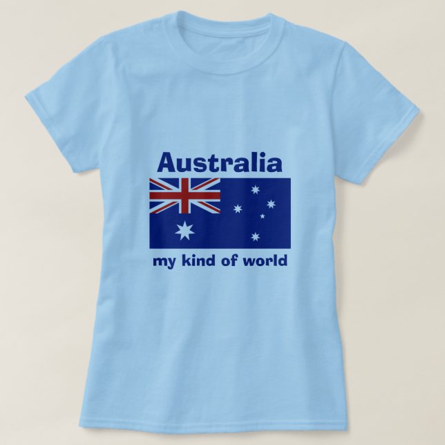 Bandera de Australia + Mapa + Camiseta del texto (Diseño del anverso)