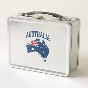 Bandera de Australia Mapa Gráfico Antiguo Deterior