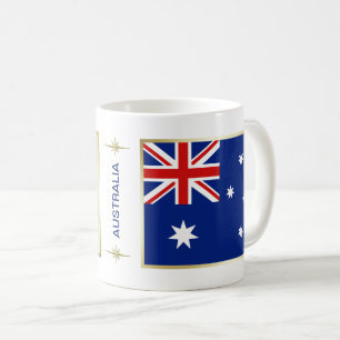 Bandera de Australia + Taza del mapa