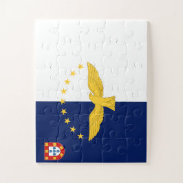 Bandera de Azores Rompecabezas de 11" x 14", 30 pi