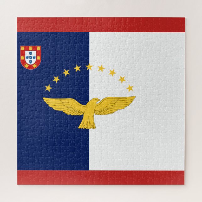 Bandera de Azores Rompecabezas de 11" x 14", 30 pi (Horizontal)