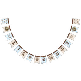 Bandera de Baby Shower de chico de raza negra