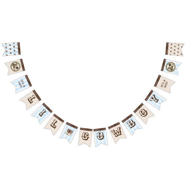 Bandera de Baby Shower de Lil Cowboy (Todo)