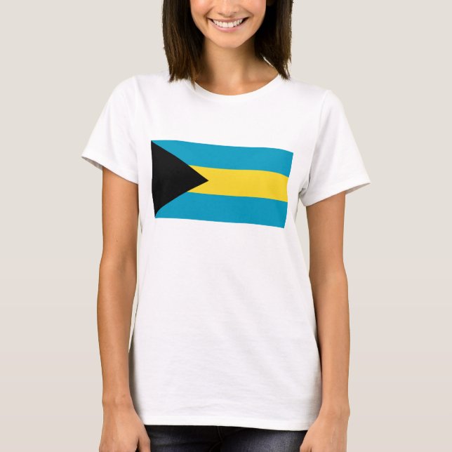 Bandera de Bahamas x Mapa camiseta (Anverso)