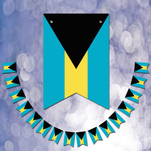 Bandera de Bahamas y pancartas de fiesta de Bahama