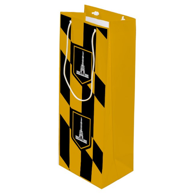 Bandera de Baltimore, bolsa de regalo de vino de M (Angulo Anverso)