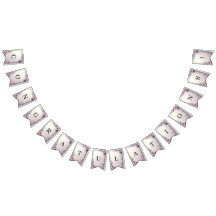 Bandera de banderín de marco floral rosa