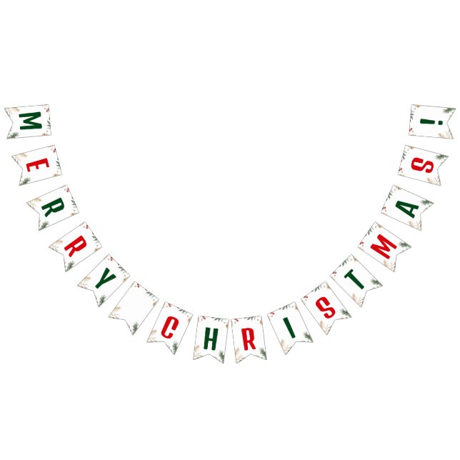 Bandera de banderines de Feliz Navidad (Todo)