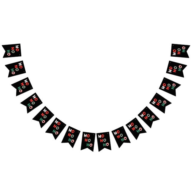 Bandera de banderines de Navidad Ho Ho Ho (Todo)