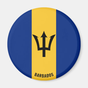 Bandera de Barbados cautiva imán patriótico