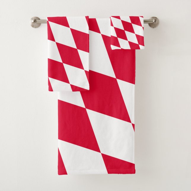 Bandera de Baviera con patrón de diamante rojo y b (In situ)