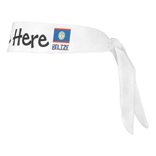 Bandera de Belice y Belice con tu nombre (Girar 90)
