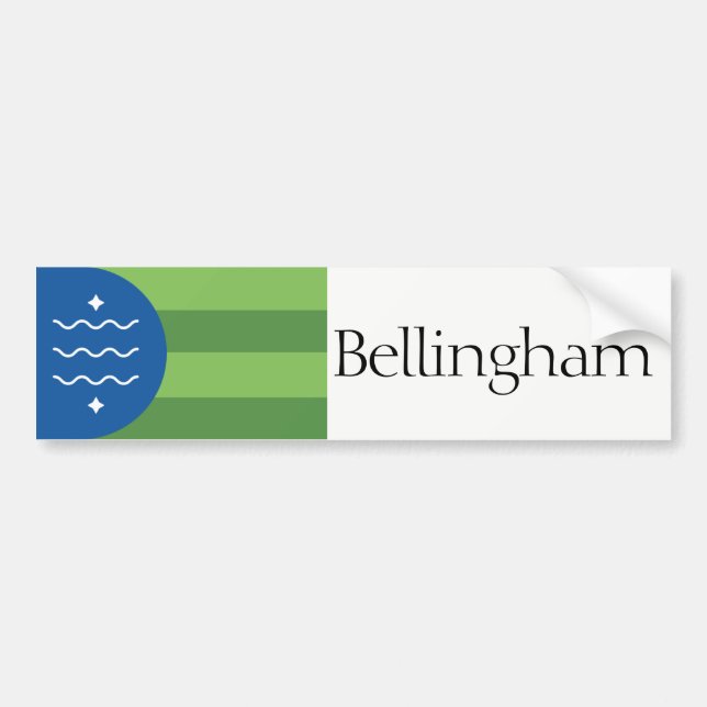 Bandera de Bellingham, pegatina para el (Frente)